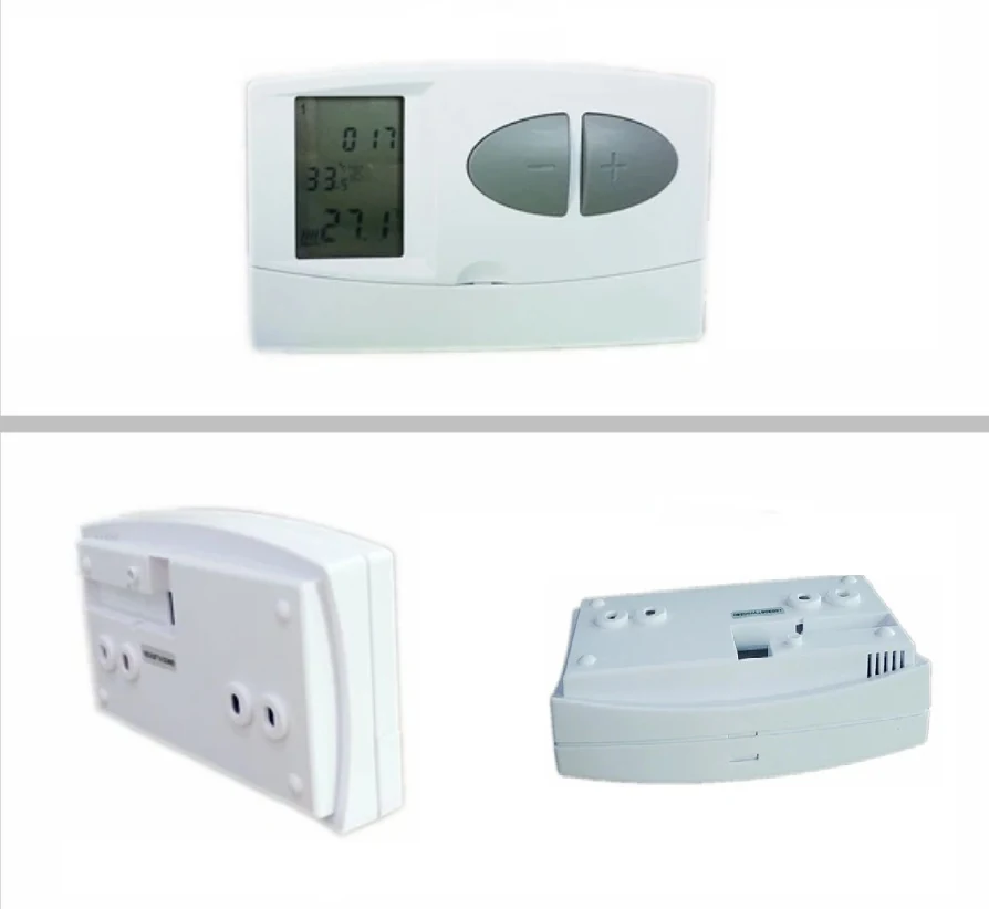 Model C7 230V weekly programmable gas boiler thermostat with large push buttons, view 4
