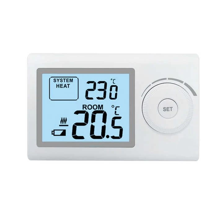ST2403RF wireless gas boiler thermostat with adjustment dial and 230V receiver, view 3