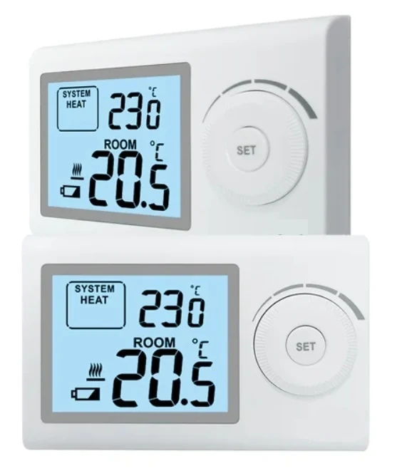 ST2403RF wireless gas boiler thermostat with adjustment dial and 230V receiver, view 4