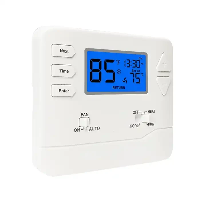STN621 24V non-programmable heat pump room thermostat with digital LCD, view 5