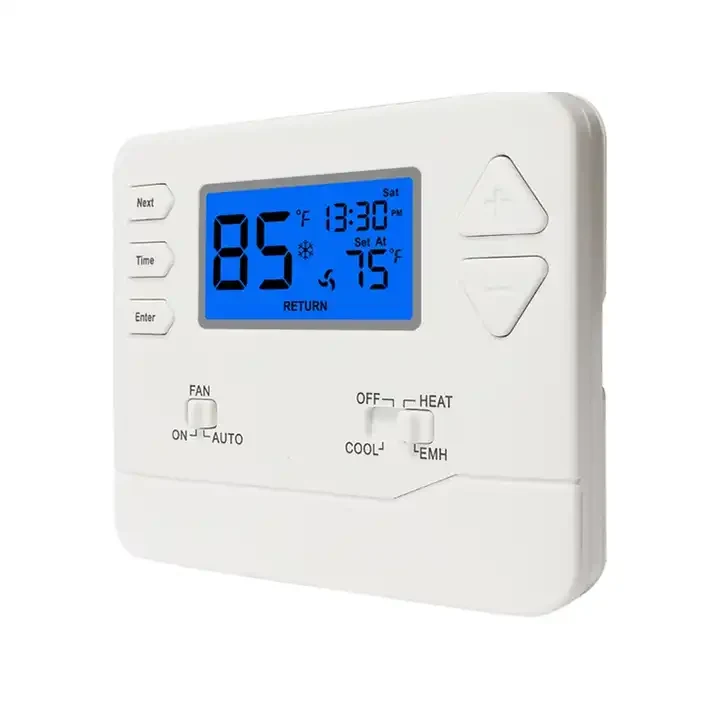 STN621 24V non-programmable heat pump room thermostat with digital LCD, view 4