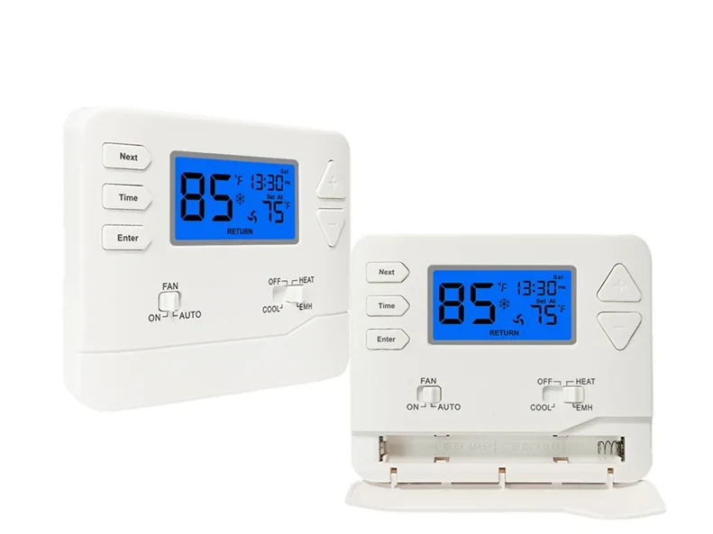 STN621 24V non-programmable heat pump room thermostat with digital LCD, view 8