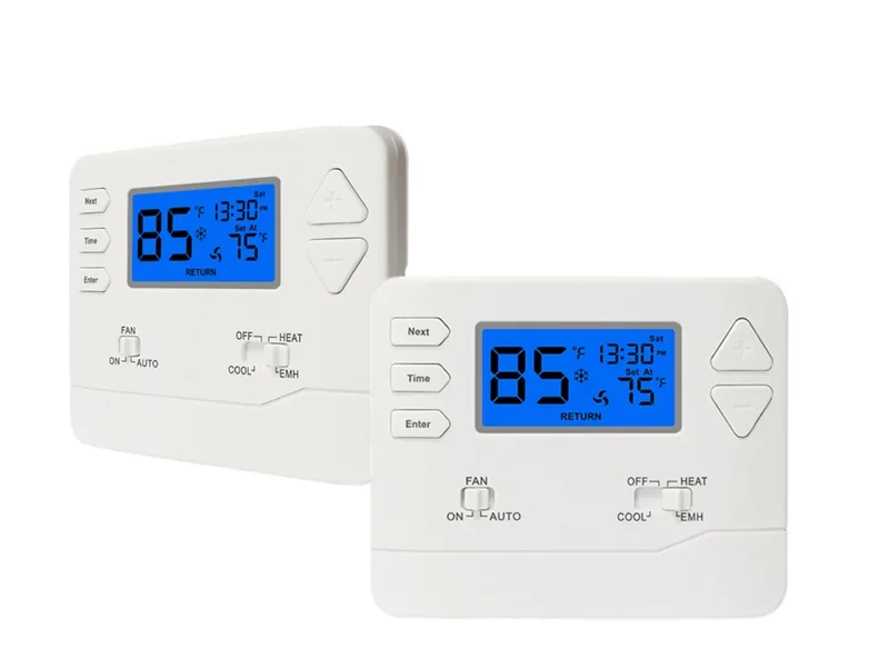 STN621 24V non-programmable heat pump room thermostat with digital LCD, view 7