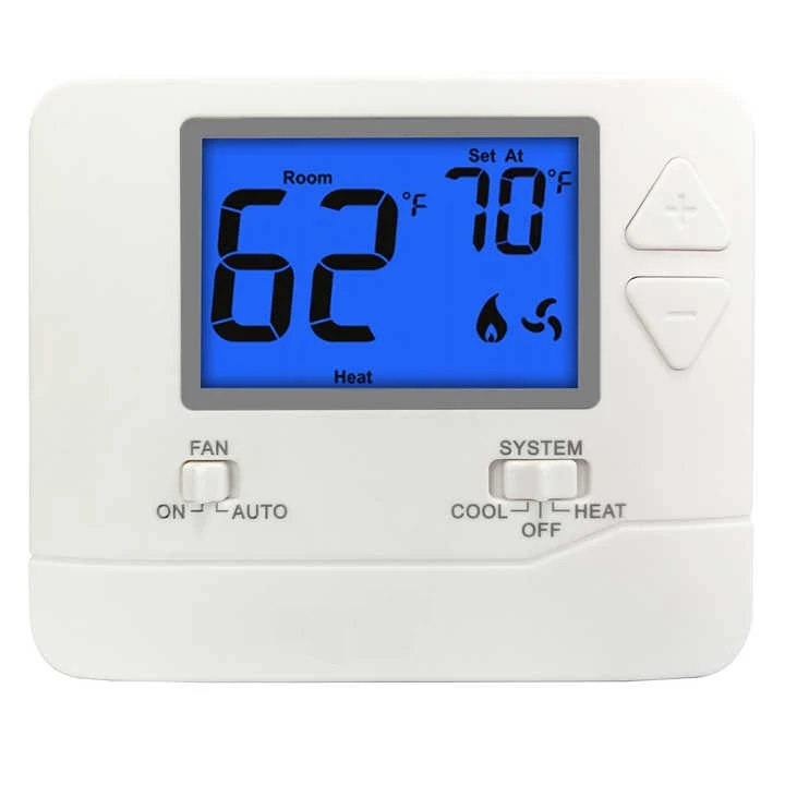 N701 24V non-programmable thermostat with large 4 square inch backlit LCD