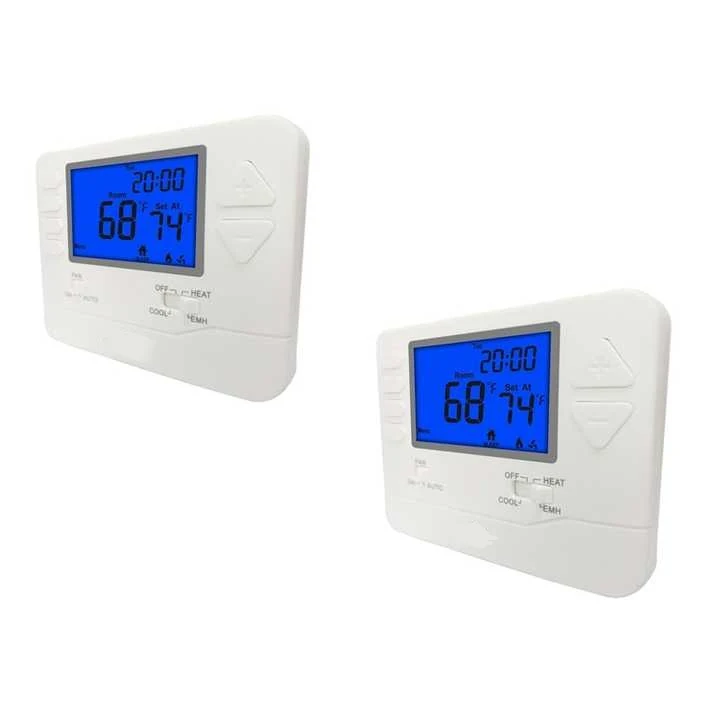 STN725 24V LCD heat pump programmable room thermostat, view 3