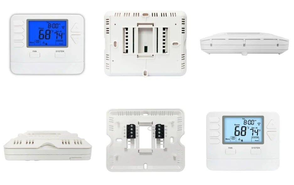 STN705W 24V WiFi programmable Alexa thermostat with LCD display, view 4