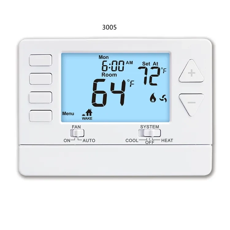 Models 3005 and 3205 24V 7 day programmable builder thermostat