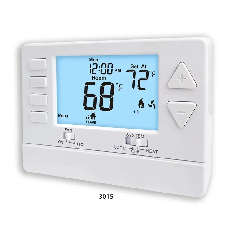Models 3015 and 3215 multi stage programmable builder thermostat, view 3