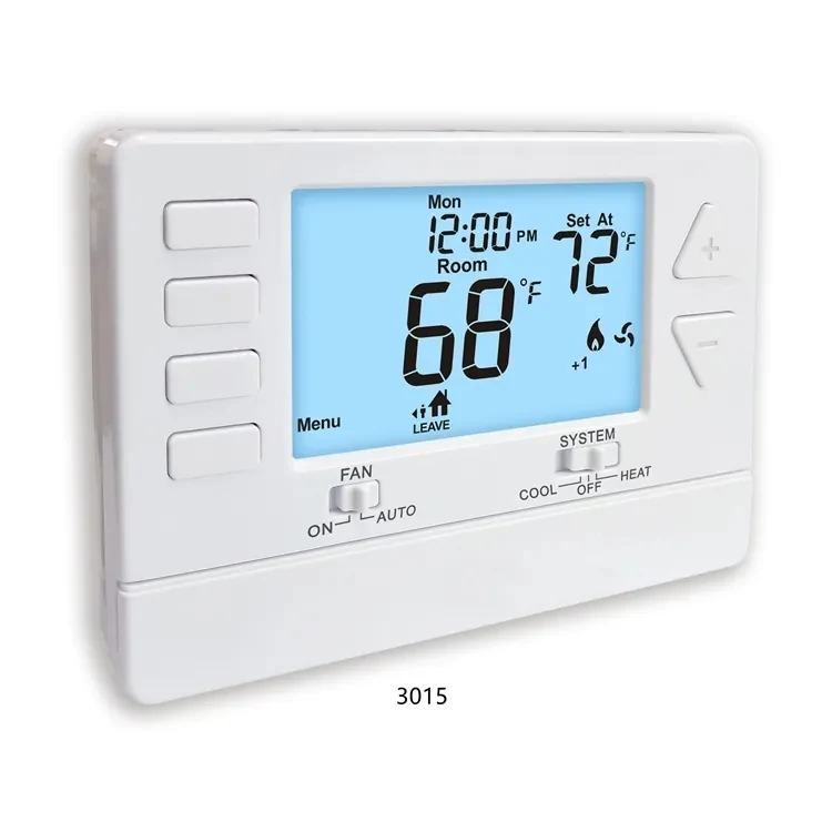 Models 3015 and 3215 multi stage programmable builder thermostat, view 2