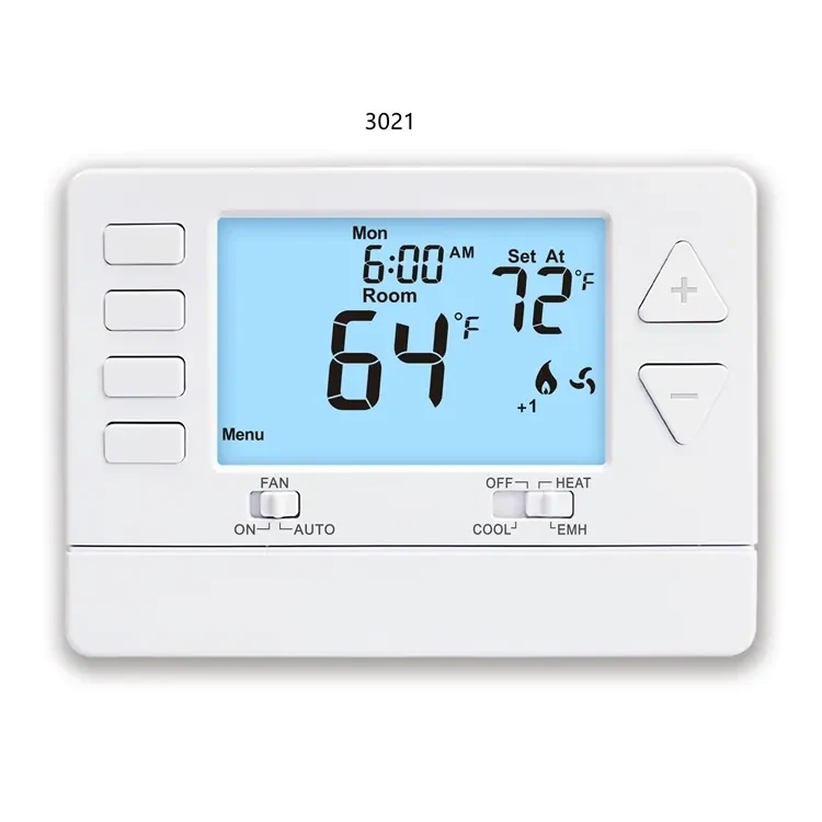 Models 3021 and 3221 non-programmable heat pump builder thermostat, view 4
