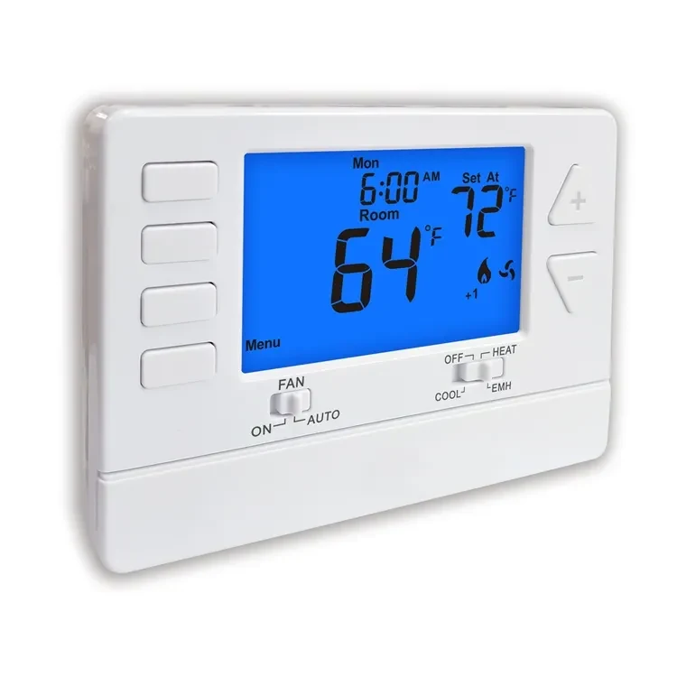 Models 3021 and 3221 non-programmable heat pump builder thermostat, view 2