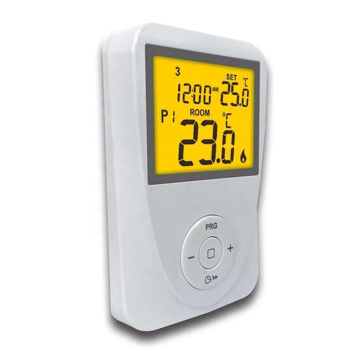 ST2602 programmable digital gas boiler thermostat front and rear views, view 4