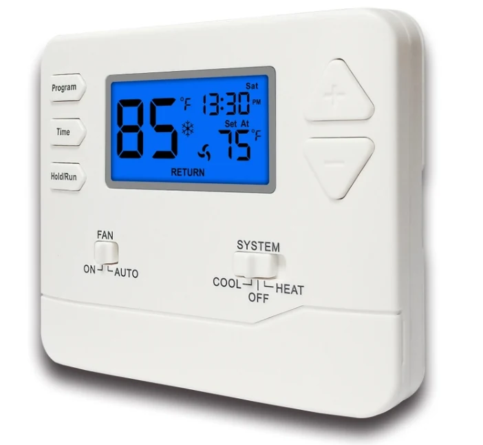 STN605 24V single stage weekly programmable air conditioner thermostat, view 3