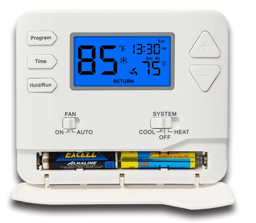STN605 24V single stage weekly programmable air conditioner thermostat, view 4