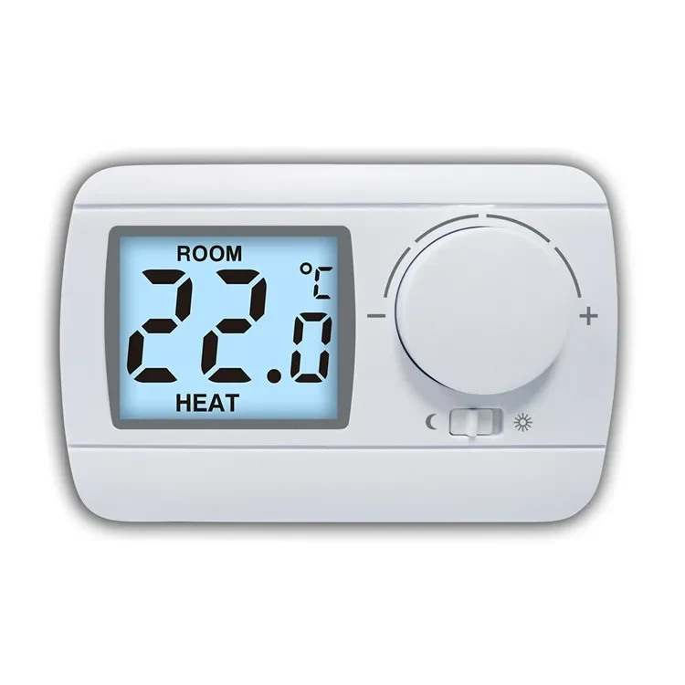 E3-H Premier 230V wired floor heating thermostat with classical dial, view 2