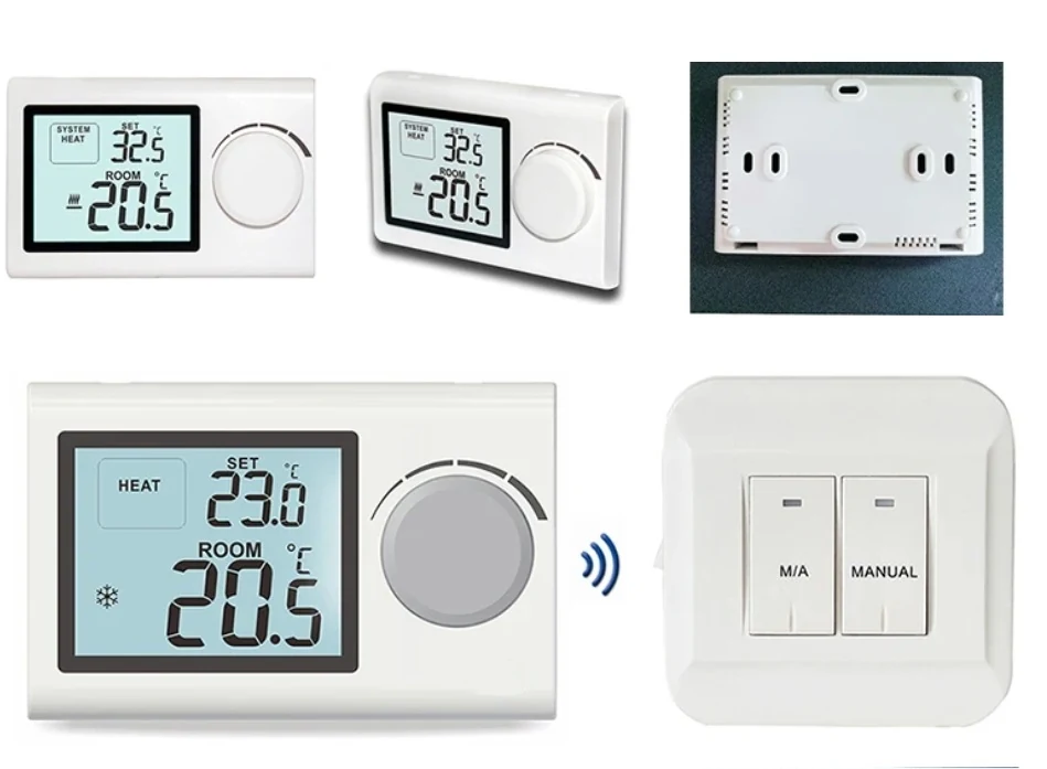 ST2401RF household wall mounted wireless boiler thermostat with receiver, view 5