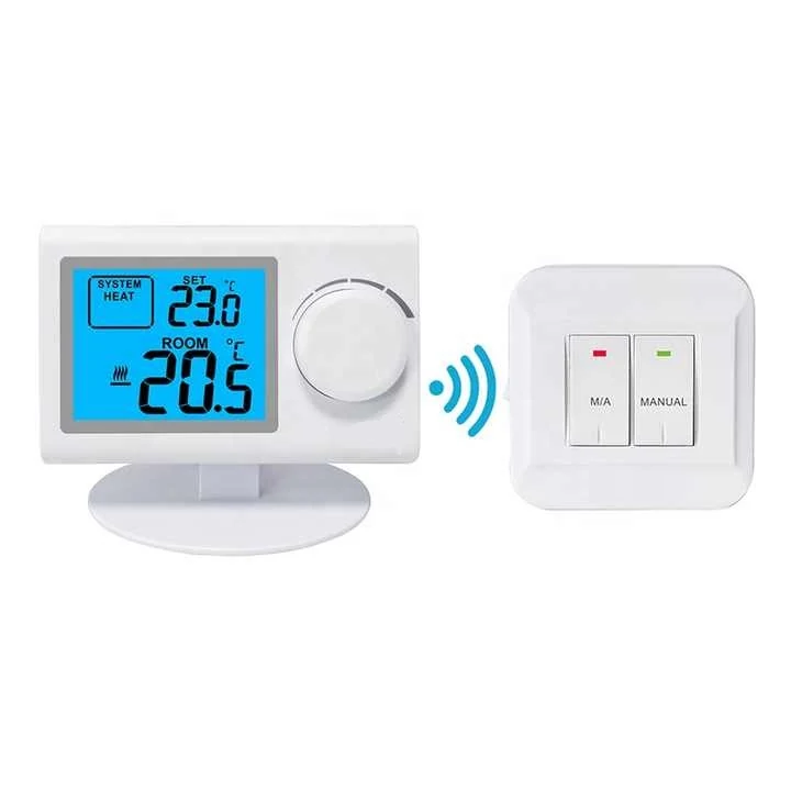 ST2401RF household wall mounted wireless boiler thermostat with receiver