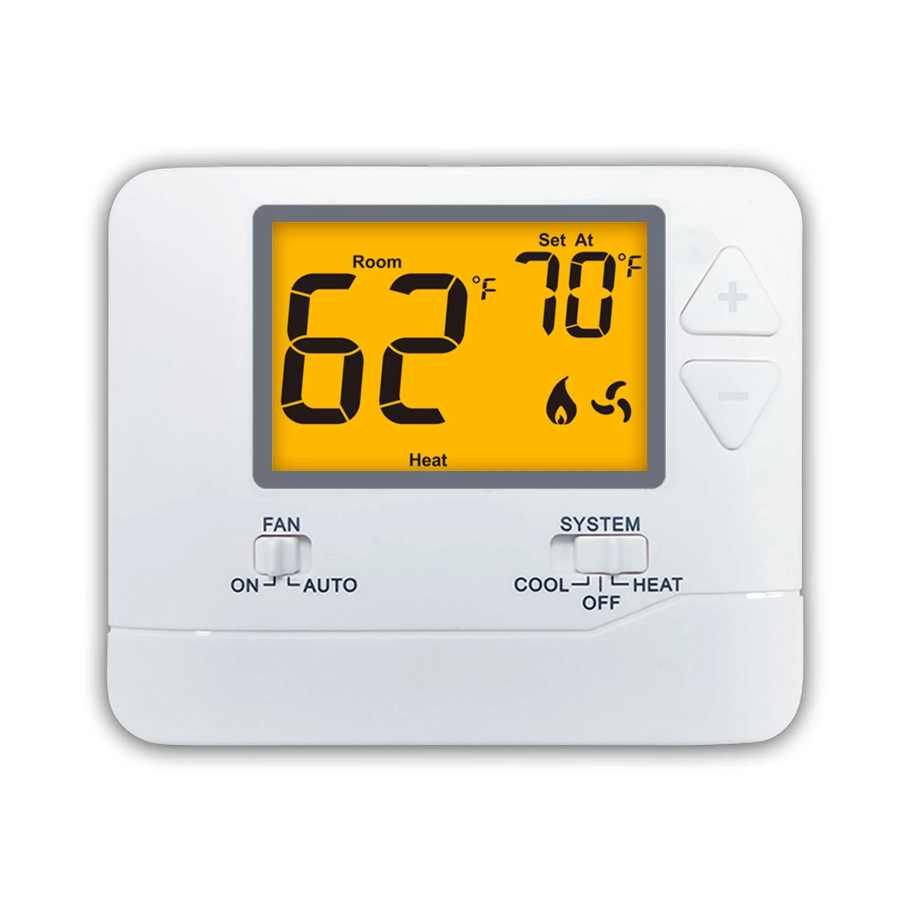STN701 low voltage manual wall air conditioner thermostat with backlit LCD, view 5