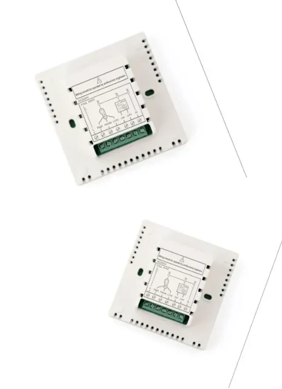 OCTK305AC 230 VAC non-programmable fan coil unit thermostat with digital LCD, view 4