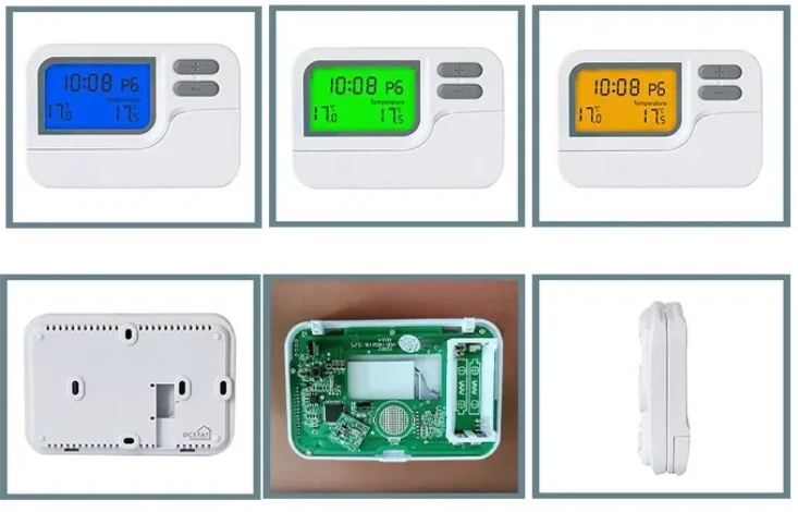 S2302 OEM 7 day programmable room thermostat with keypad lockout, view 5