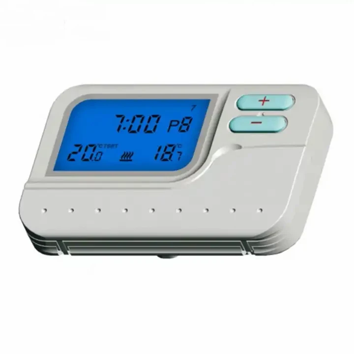 S2302 OEM 7 day programmable room thermostat with keypad lockout, view 2