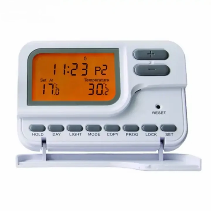 S2302 OEM 7 day programmable room thermostat with keypad lockout, view 3