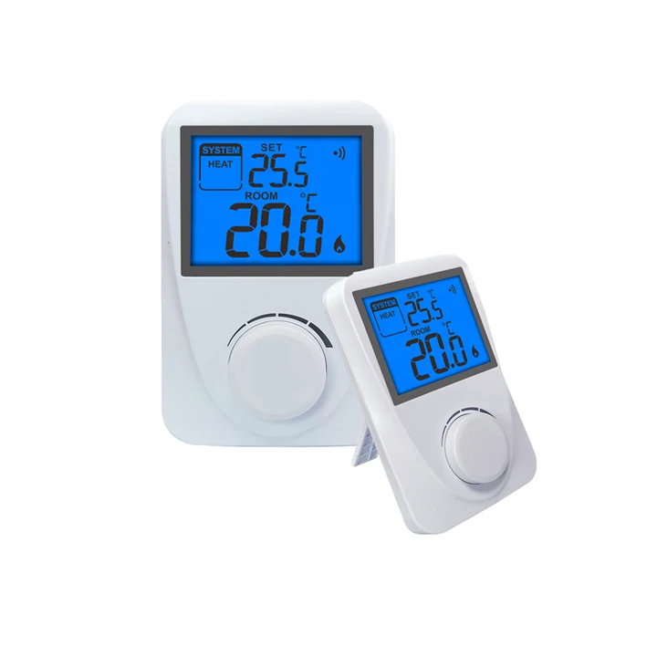 ST2601RF wireless dial room thermostat with 230V receiver unit, view 2
