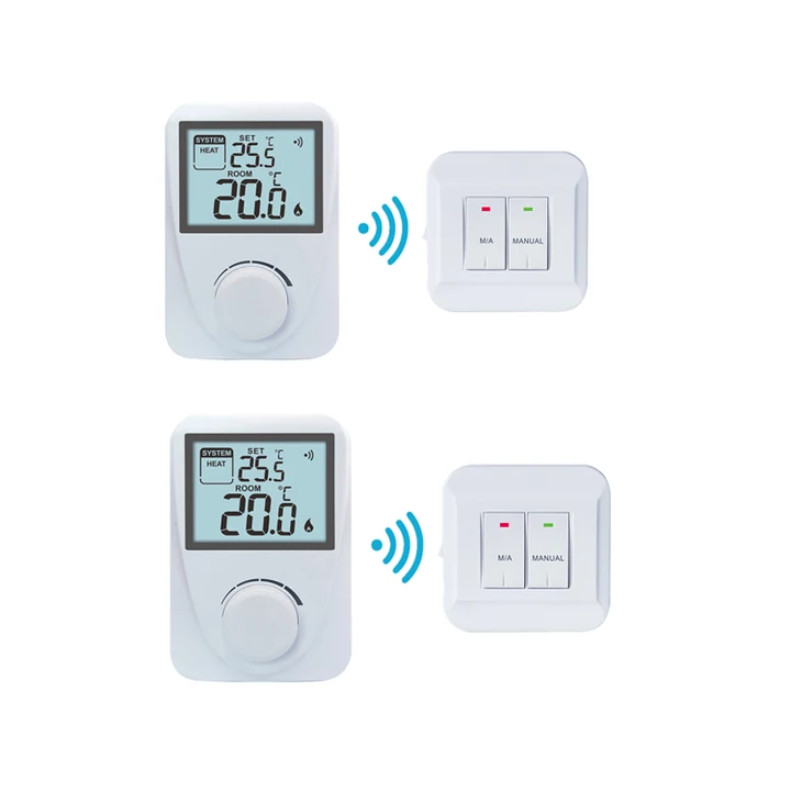 ST2601RF wireless dial room thermostat with 230V receiver unit, view 4