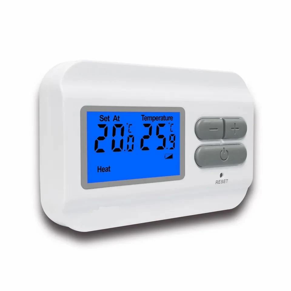 S2301 wired wall mounted non-programmable gas boiler room thermostat, view 2