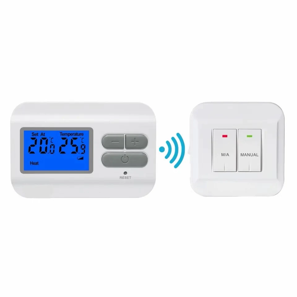S2301RF 230V boiler heating wireless room thermostat with base