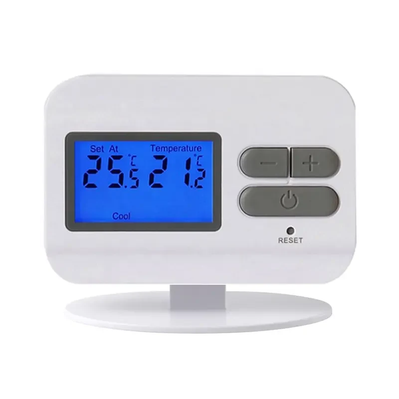 S2301RF 230V boiler heating wireless room thermostat with base, view 5