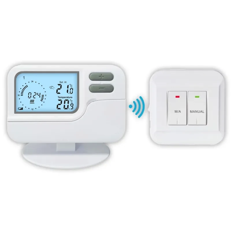 S2303RF wireless programmable boiler thermostat with LED system indicator