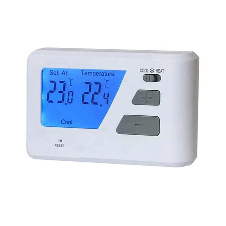 S2305 single room manual heating thermostat with slider switch and LCD, view 2