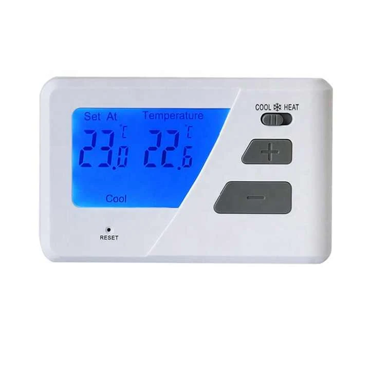 S2305 single room manual heating thermostat with slider switch and LCD