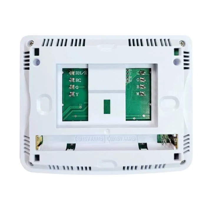 STN2020 WiFi smart air conditioner room thermostat with blue backlit LCD, view 5