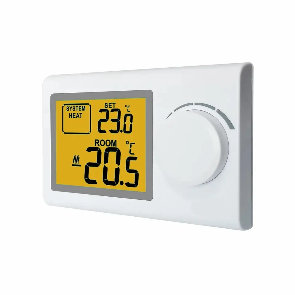 ST2401RF wireless non-programmable gas boiler thermostat with large LCD, view 4