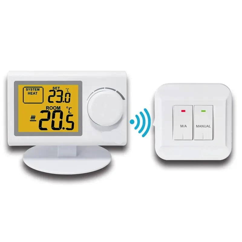 ST2401RF wireless non-programmable gas boiler thermostat with large LCD