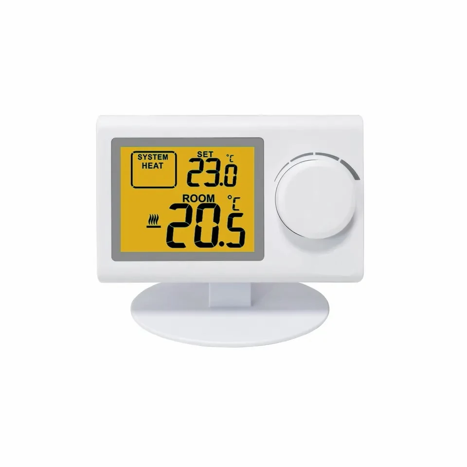 ST2401RF wireless non-programmable gas boiler thermostat with large LCD, view 3