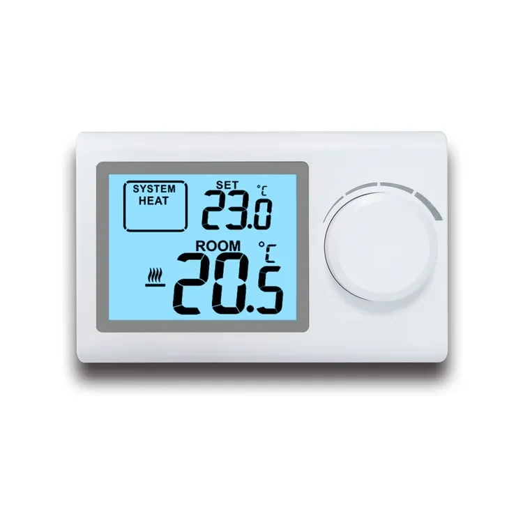 ST2403 230V non-programmable room thermostat with large push button