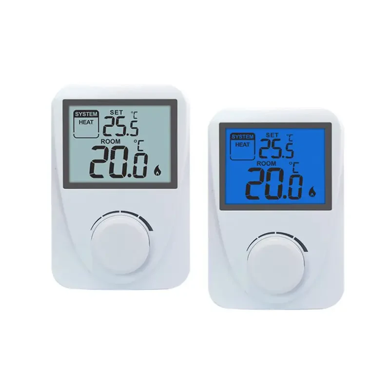 ST2601 230V large LCD room thermostat with Omron relay and dial button, view 4