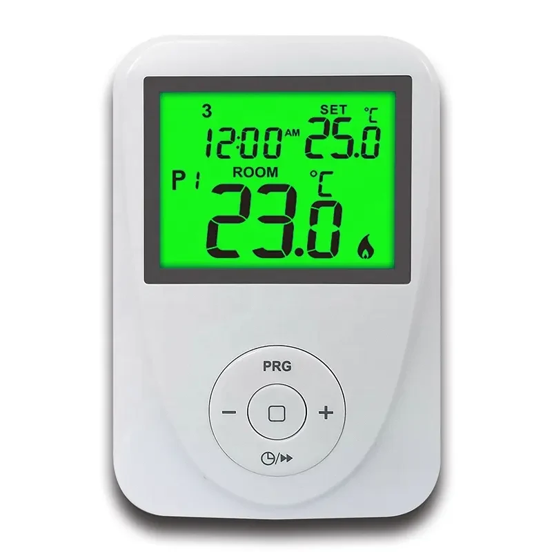 ST2602 OEM programmable boiler thermostat with four backlight colour options