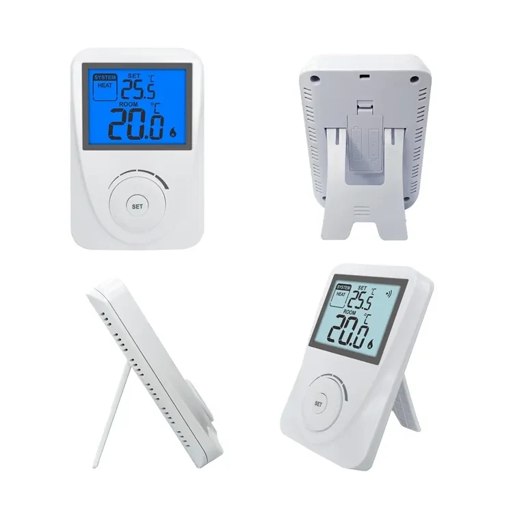 ST2603RF wireless non-programmable dial thermostat with large LCD, view 4