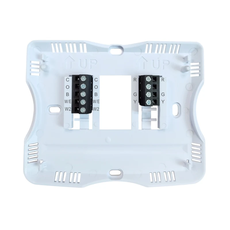 STN1320 non-programmable heat pump thermostat front view with backlit LCD, view 5