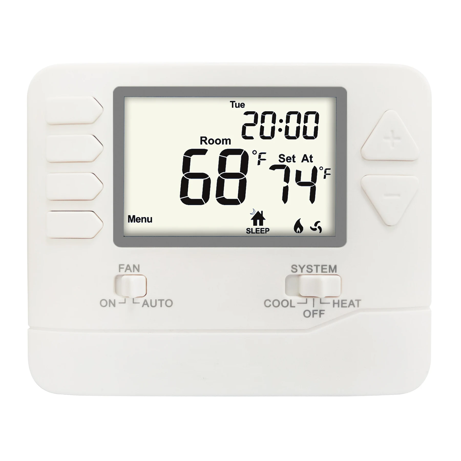STN605 and STN705 single stage programmable wired builder thermostat, view 4