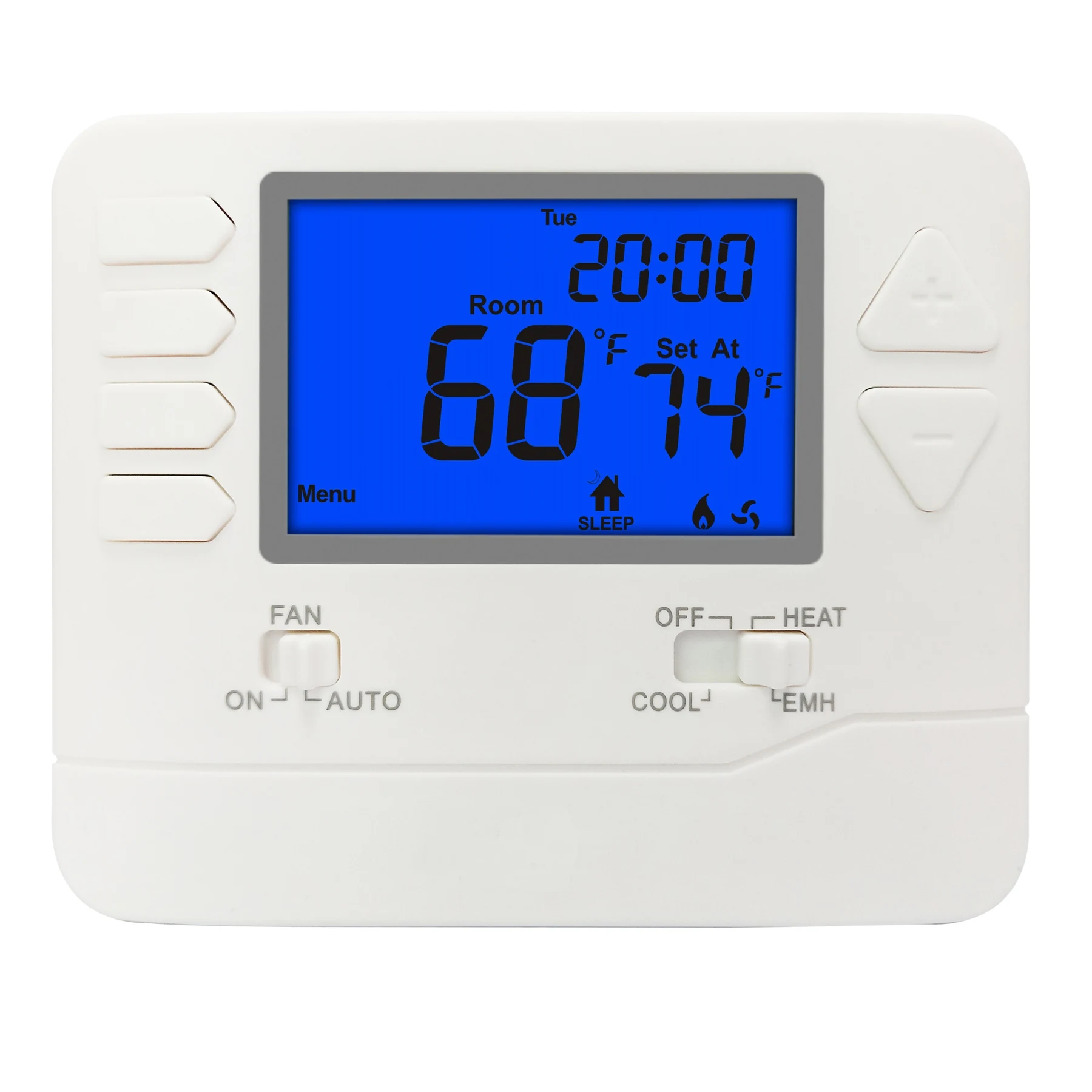 STN621 and STN721 non-programmable heat pump builder thermostat, view 2