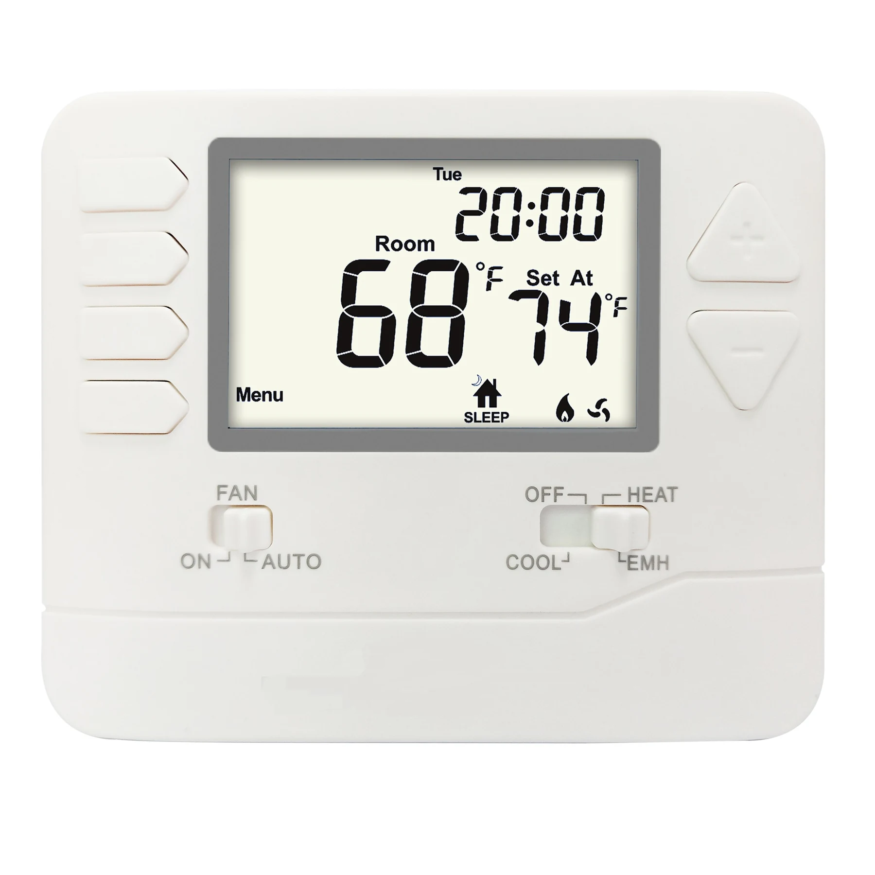 STN625 and STN725 programmable heat pump builder thermostat, view 4