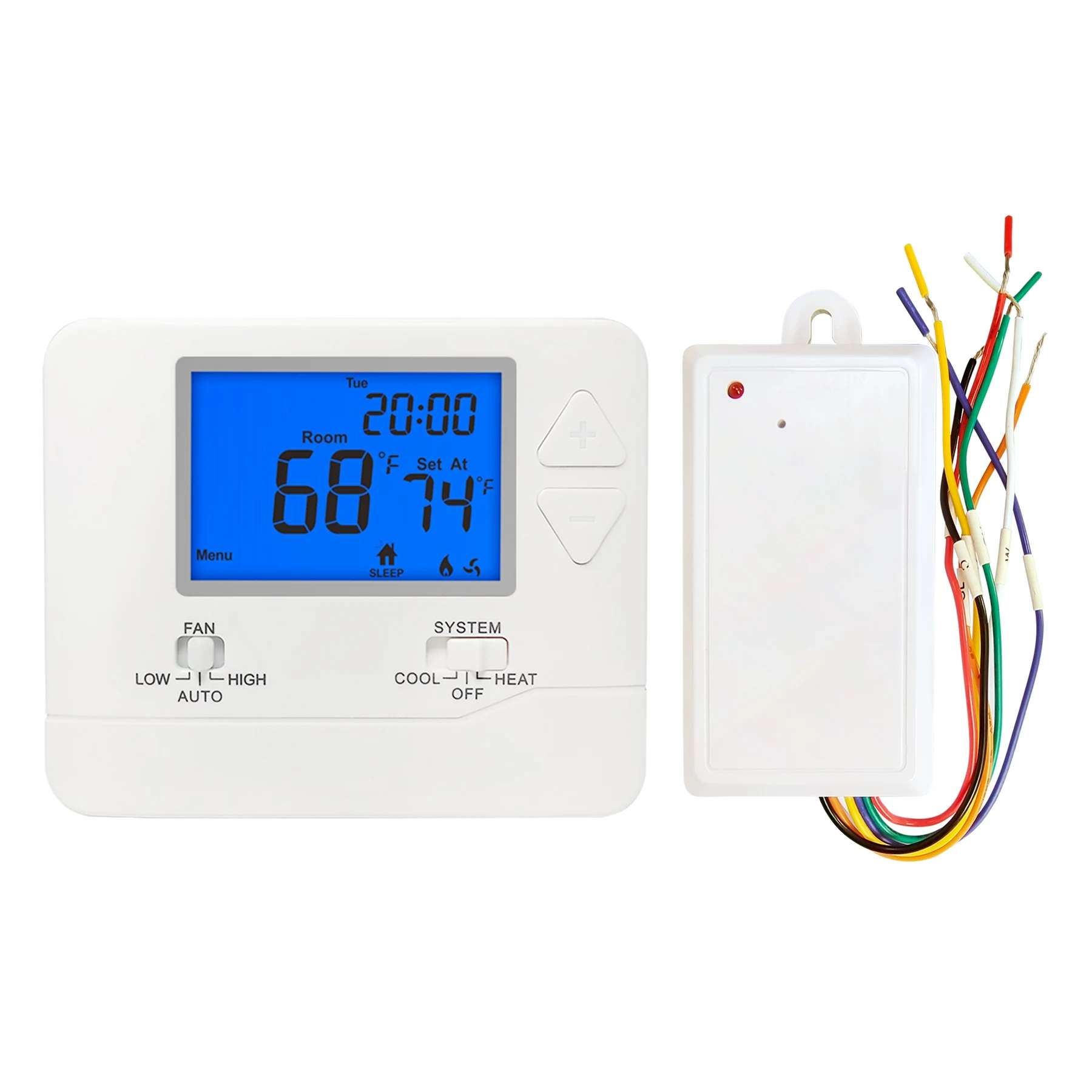 STN715RF 24V wireless programmable two stage thermostat