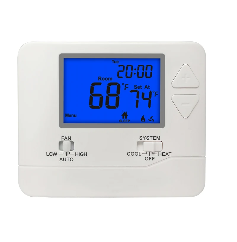 STN715RF 24V wireless programmable two stage thermostat, view 3