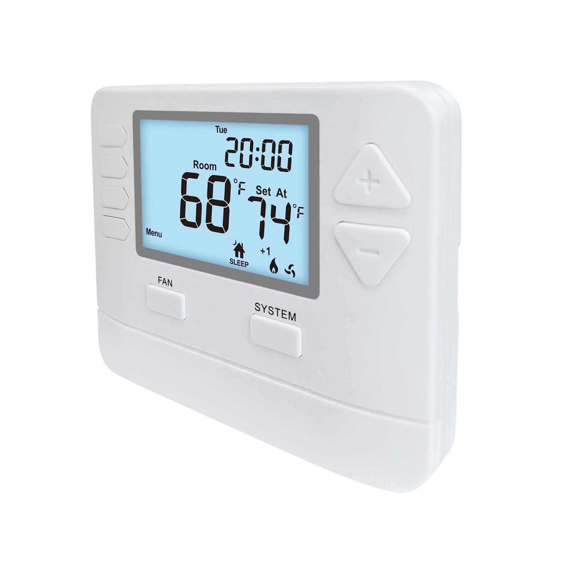 STN725W heat pump WiFi thermostat with dual band connection, view 3
