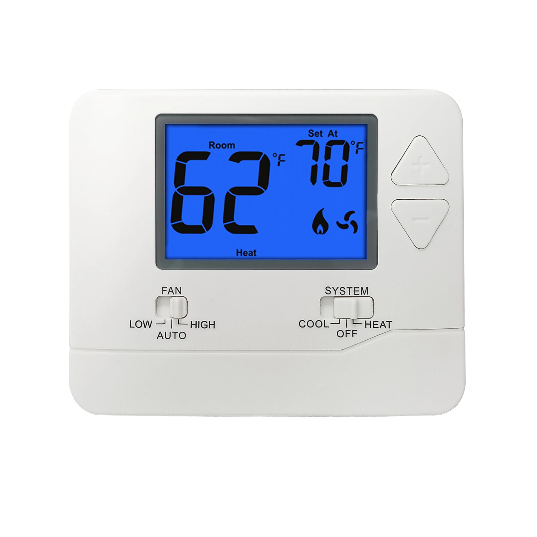 STN731RF wireless PTAC thermostat with universal sub-base, view 2